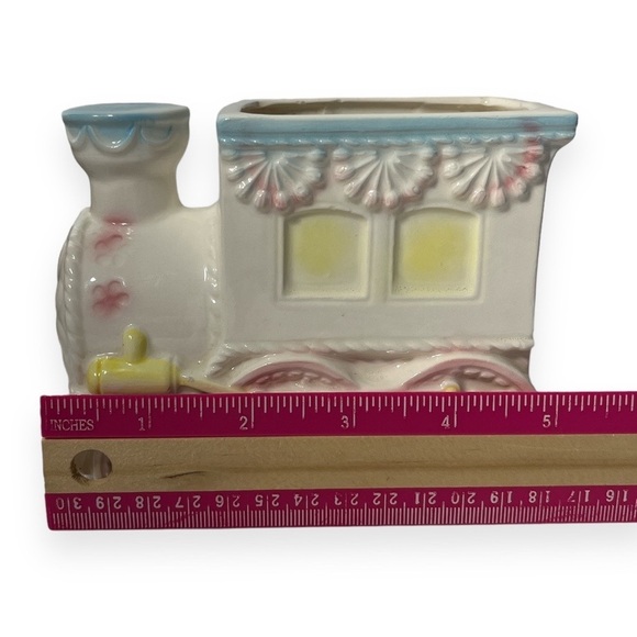 Vintage‎ Baby Nursery Train Planter Relpo Japan Decorative Nursery Pastel - Picture 8 of 8